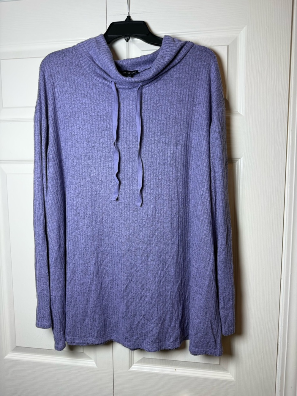 Lane Bryant Funnel Neck Long Sleeve Purple Knit Top Soft Size 18/20